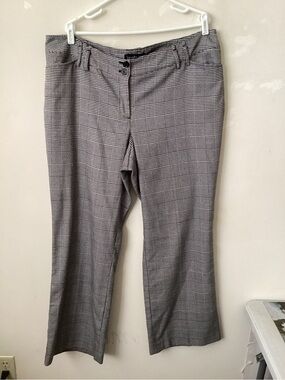 Lane Bryant Classic Grey Glen Plaid  Dress Pants